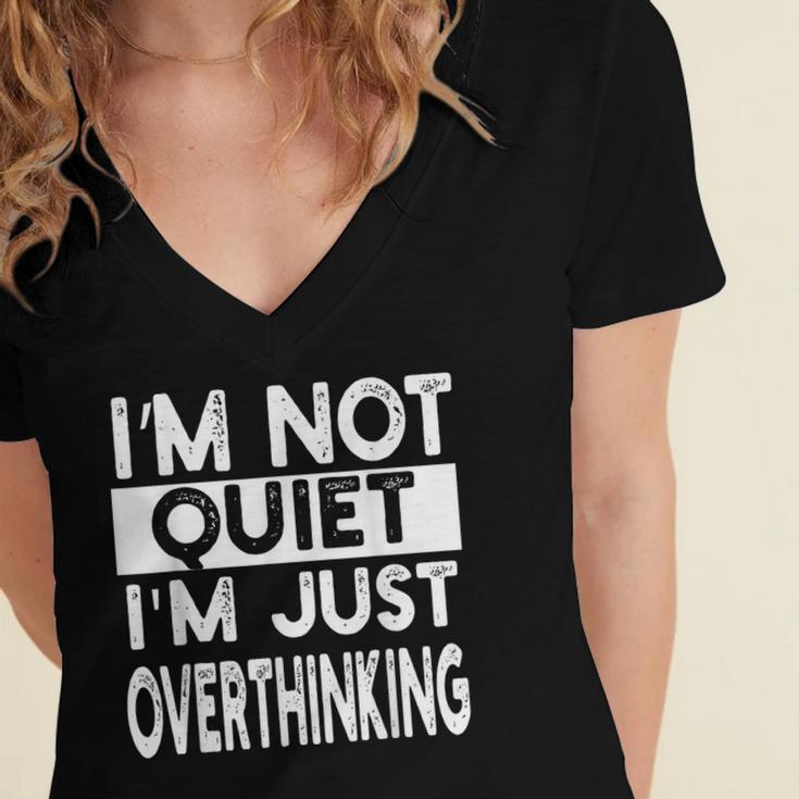 Introvert Quote Women's Jersey Short Sleeve Deep V-Neck Tshirt Introvert Quote Women's Jersey Short Sleeve Deep V-Neck Tshirt