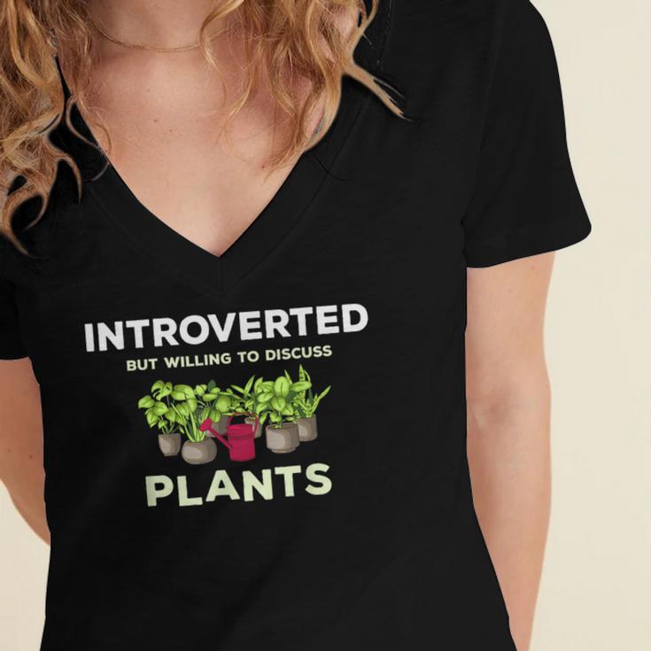 Introverted Women's Jersey Short Sleeve Deep V-Neck Tshirt Introverted Women's Jersey Short Sleeve Deep V-Neck Tshirt