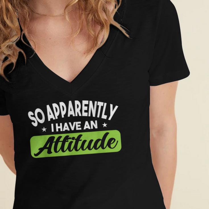 Introverts Attitude Introvert Antisocial Sarcasm Anti Social Women's Jersey Short Sleeve Deep V-Neck Tshirt