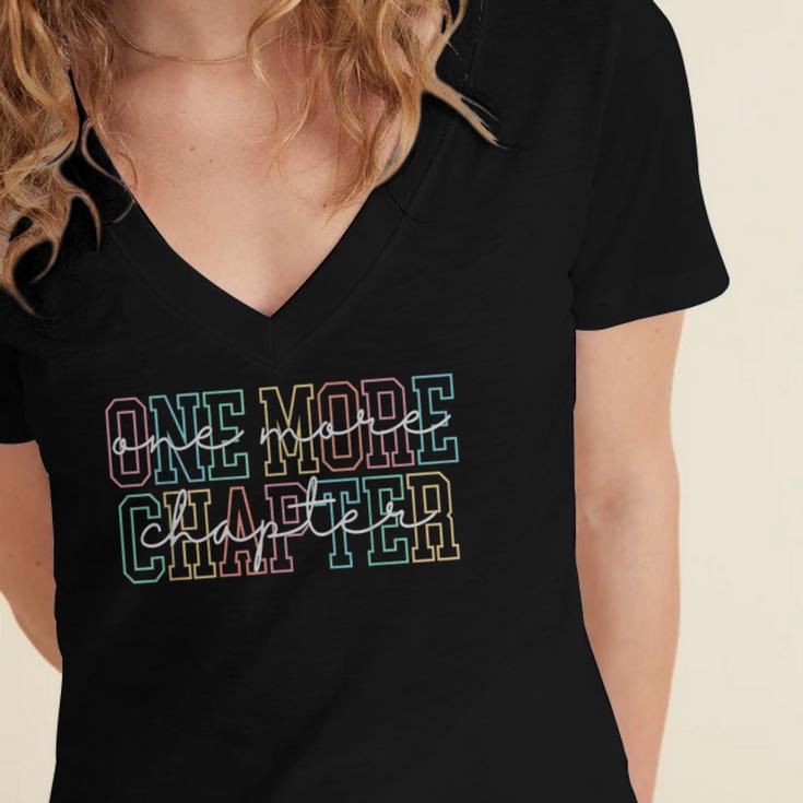 Just One More Chapter Retro Bookworm Book Lover Women's Jersey Short Sleeve Deep V-Neck Tshirt Just One More Chapter Retro Bookworm Book Lover Women's Jersey Short Sleeve Deep V-Neck Tshirt