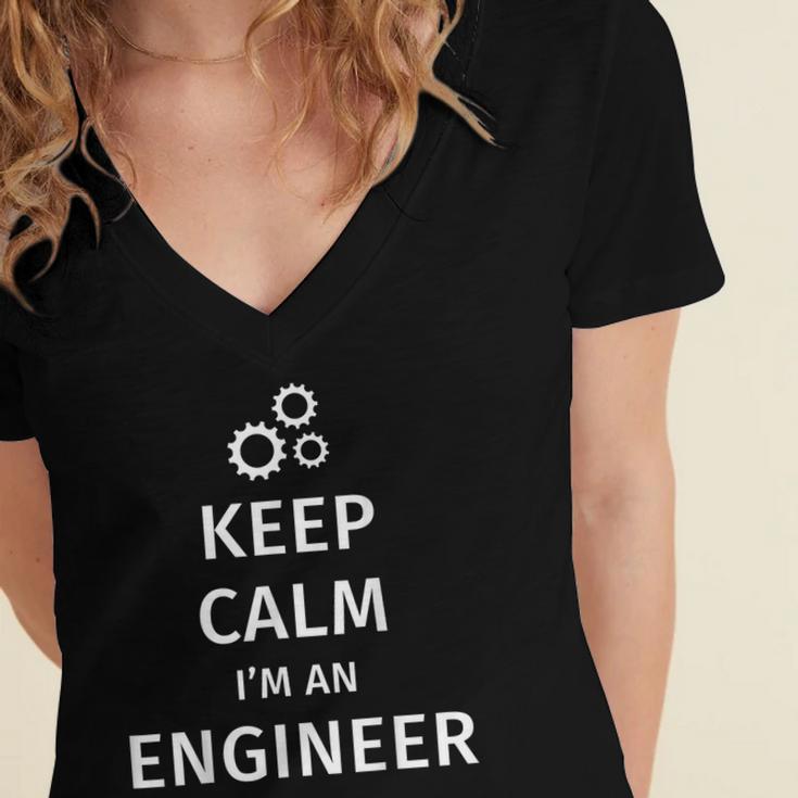 Keep Calm I'm An Engineer Engineer Graduation Women's Jersey Short Sleeve Deep V-Neck Tshirt