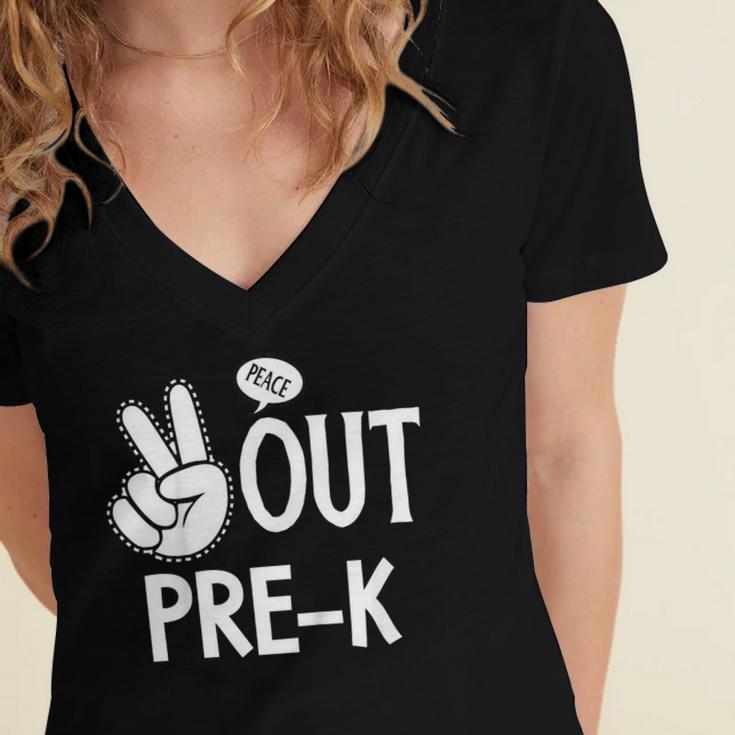 Kids Pre-K Graduation Kids Toddlers Women's Jersey Short Sleeve Deep V-Neck Tshirt