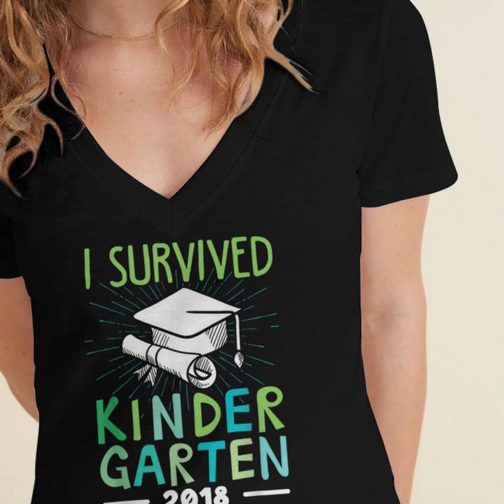 Kindergarten Graduation Graduate t Shirt 2018 Women's Jersey Short Sleeve Deep V-Neck Tshirt