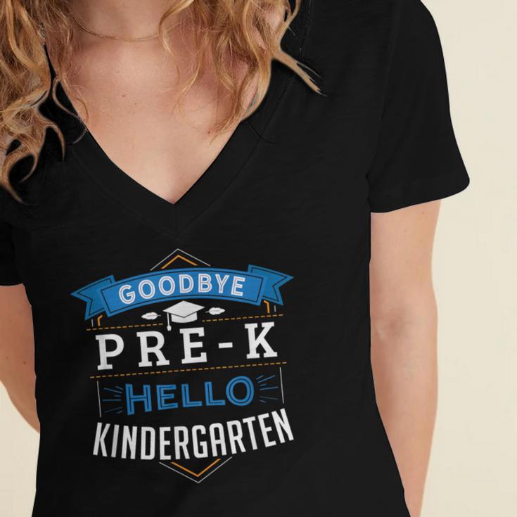 Kindergarten Graduation Shirt Graduate Grad Women's Jersey Short Sleeve Deep V-Neck Tshirt
