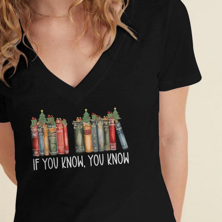 If You Know You Know 6 7 Reading Books Christmas 67 Meme Women's Jersey Short Sleeve Deep V-Neck Tshirt If You Know You Know 6 7 Reading Books Christmas 67 Meme Women's Jersey Short Sleeve Deep V-Neck Tshirt