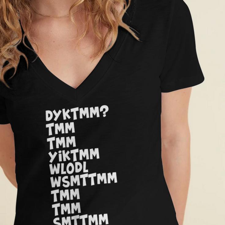 Do You Know The Muffin Man DYKTMM Nostalgia Quote Women's Jersey Short Sleeve Deep V-Neck Tshirt Do You Know The Muffin Man DYKTMM Nostalgia Quote Women's Jersey Short Sleeve Deep V-Neck Tshirt