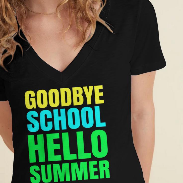 Last Day Of School Shirt Teacher Tee Graduation Women's Jersey Short Sleeve Deep V-Neck Tshirt
