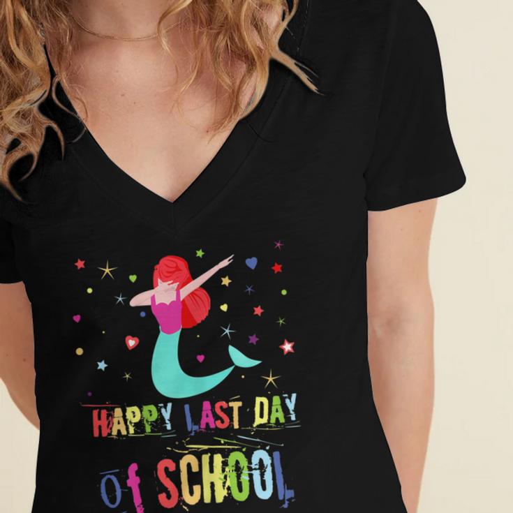 Last Day Of School T-Shirt Graduation 2018 Shirt Women's Jersey Short Sleeve Deep V-Neck Tshirt