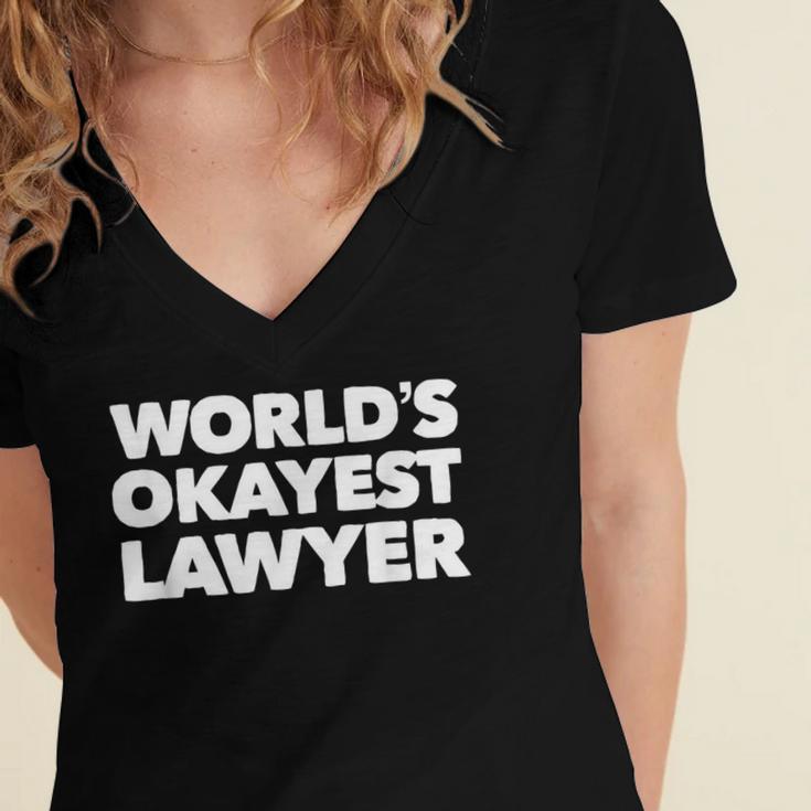 Lawyer Attorney For Law School Graduation Women's Jersey Short Sleeve Deep V-Neck Tshirt
