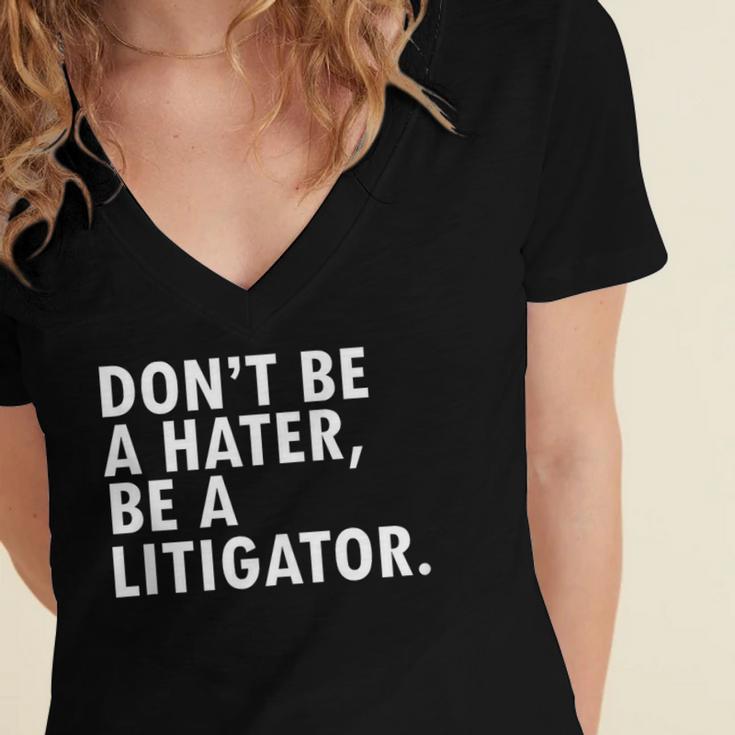 Lawyer Graduation Idea Shirt Law School Women's Jersey Short Sleeve Deep V-Neck Tshirt