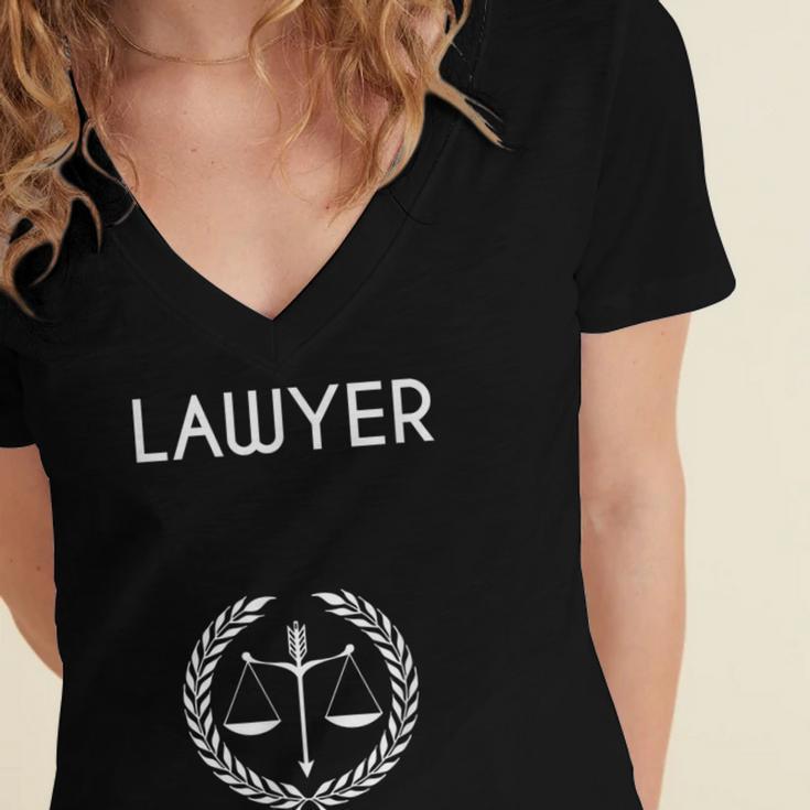 Lawyer Law Student Tee School Graduation T-Shirt Women's Jersey Short Sleeve Deep V-Neck Tshirt