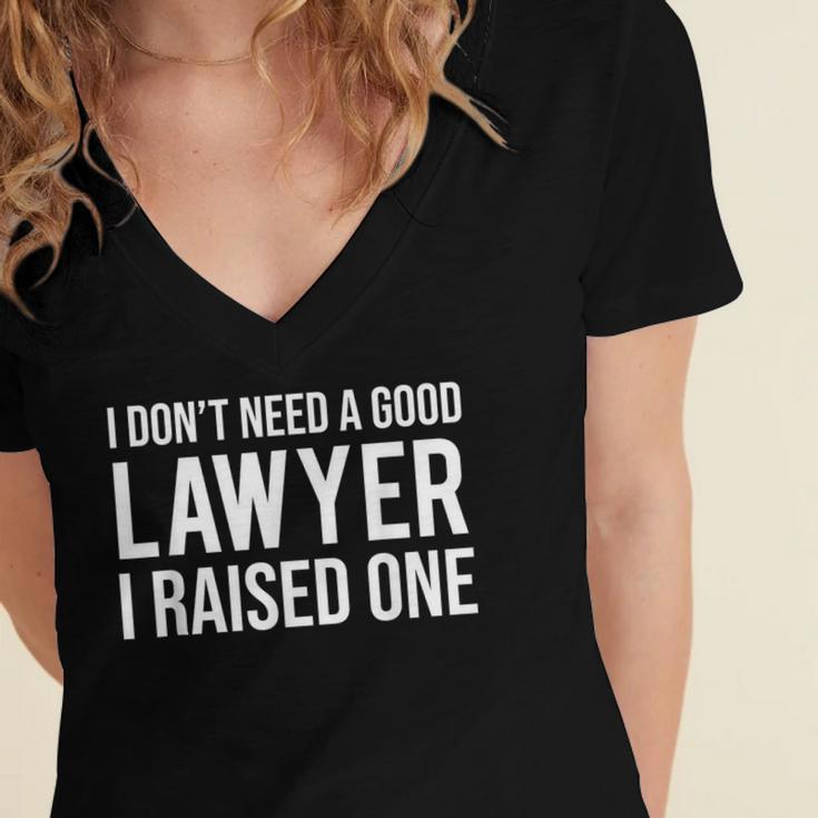 Lawyer Parents Father Mother T-Shirt Law School Graduation Women's Jersey Short Sleeve Deep V-Neck Tshirt