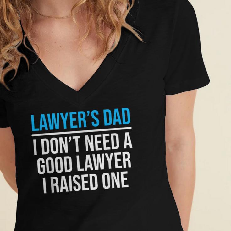 Lawyer's Dad Father Law School Graduation Women's Jersey Short Sleeve Deep V-Neck Tshirt