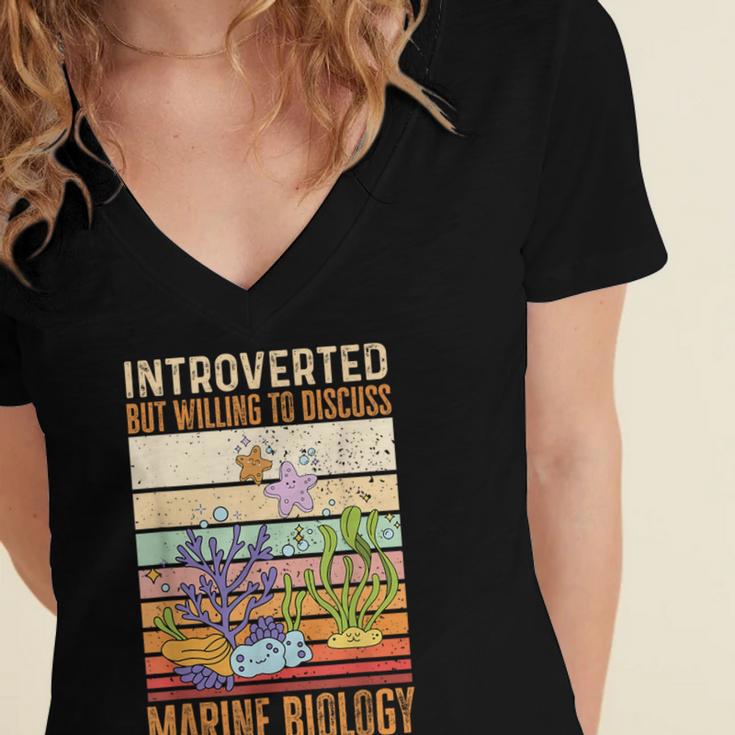 Marine Biology Ocean Introvert Marine Biologist Women's Jersey Short Sleeve Deep V-Neck Tshirt Marine Biology Ocean Introvert Marine Biologist Women's Jersey Short Sleeve Deep V-Neck Tshirt