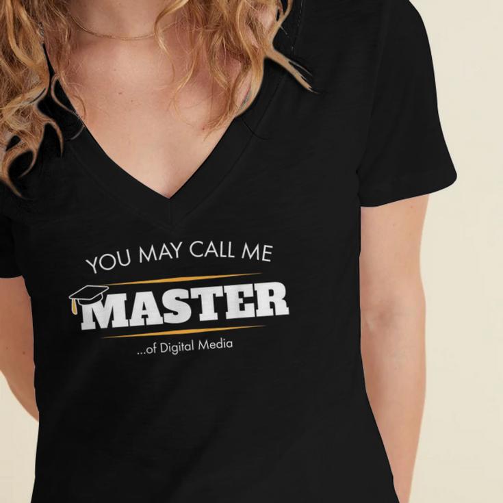 Master Of Digital Media Shirt Graduation 2020 Women's Jersey Short Sleeve Deep V-Neck Tshirt