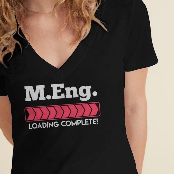 Master Of Engineering Engineer Master Graduation Women's Jersey Short Sleeve Deep V-Neck Tshirt