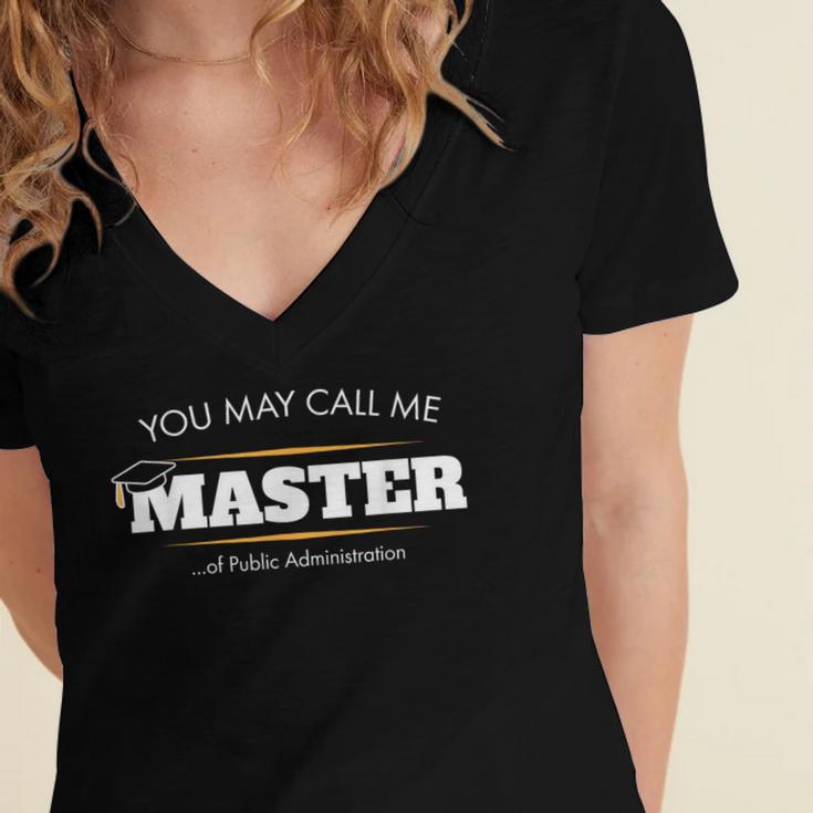 Master Of Public Administration Shirt Graduation Women's Jersey Short Sleeve Deep V-Neck Tshirt