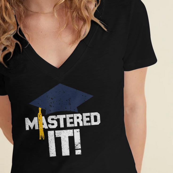 Mastered ItShirt Graduation Men Graduate Women's Jersey Short Sleeve Deep V-Neck Tshirt