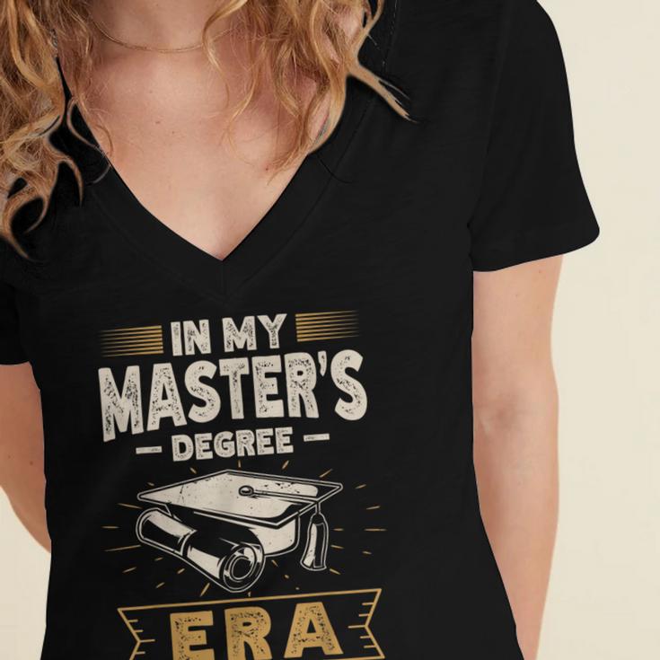 Master’s Degree Era MBA Masters Degree Graduation Women's Jersey Short Sleeve Deep V-Neck Tshirt