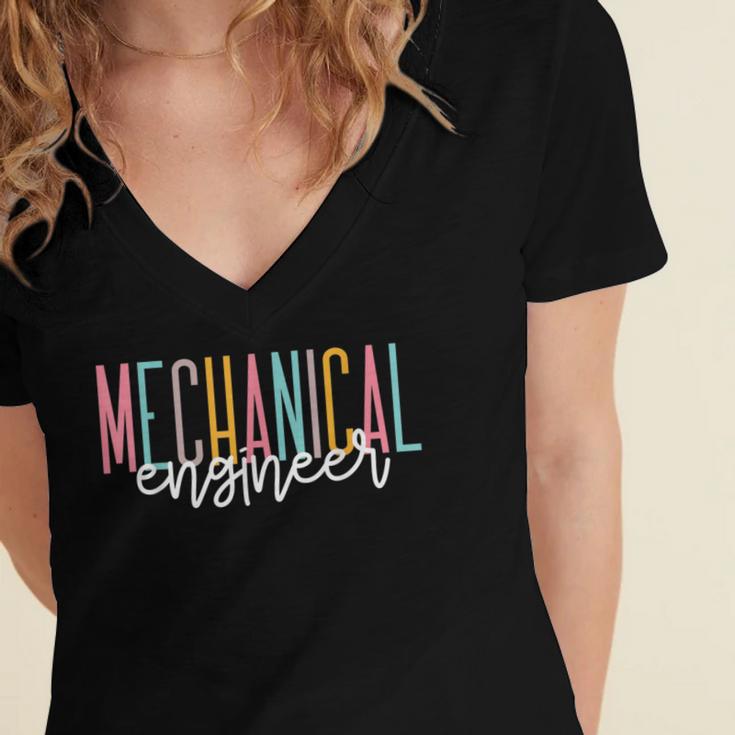 Mechanical Engineer Graduation Engineer Student Engineering Women's Jersey Short Sleeve Deep V-Neck Tshirt