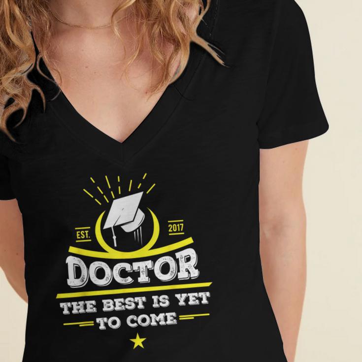 Medical School Graduation Idea For Doctors Women's Jersey Short Sleeve Deep V-Neck Tshirt