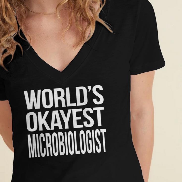 Microbiologist Microbiology Major Graduation Men Women's Jersey Short Sleeve Deep V-Neck Tshirt