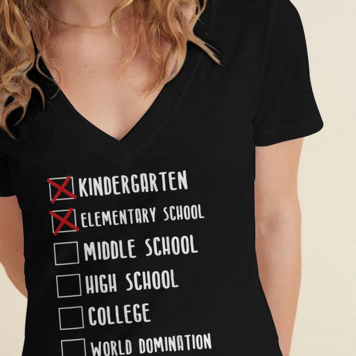 Middle School Graduation Women's Jersey Short Sleeve Deep V-Neck Tshirt