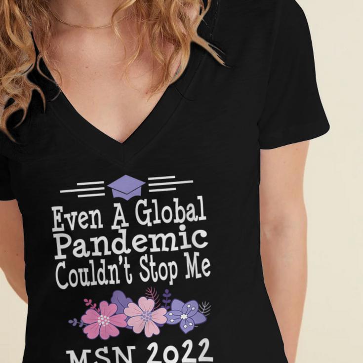 MSN Masters Science In Nursing Nurse Graduation 2022 Women's Jersey Short Sleeve Deep V-Neck Tshirt