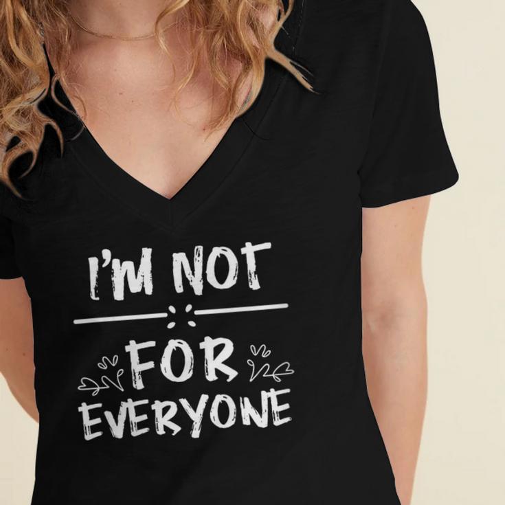 Not 4 Everyone Sarcastic Introvert Graphic Women's Jersey Short Sleeve Deep V-Neck Tshirt Not 4 Everyone Sarcastic Introvert Graphic Women's Jersey Short Sleeve Deep V-Neck Tshirt