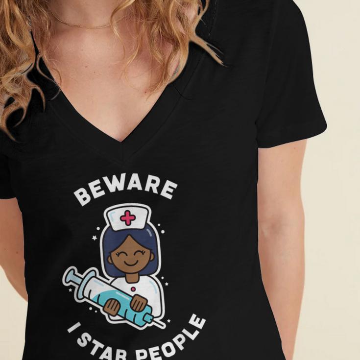 Nurse & Graduation Women's Jersey Short Sleeve Deep V-Neck Tshirt