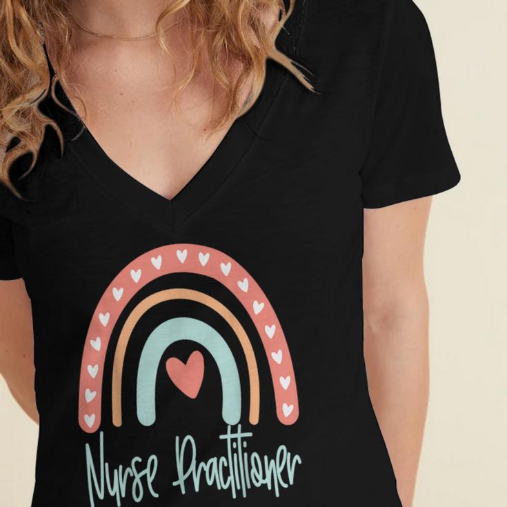 Nurse Practitioner Doctor Of Nursing PracticeGraduation 2025 Women's Jersey Short Sleeve Deep V-Neck Tshirt