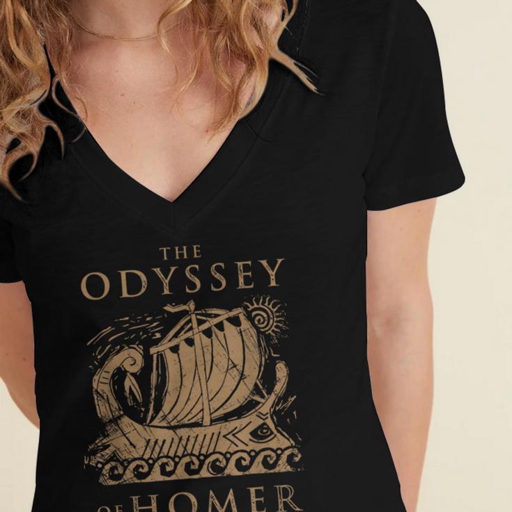 Odisea Soulz Iliad Odyssey Homer Ancient Greek History Book Odyssey Small Women's Jersey Short Sleeve Deep V-Neck Tshirt Odisea Soulz Iliad Odyssey Homer Ancient Greek History Book Odyssey Small Women's Jersey Short Sleeve Deep V-Neck Tshirt