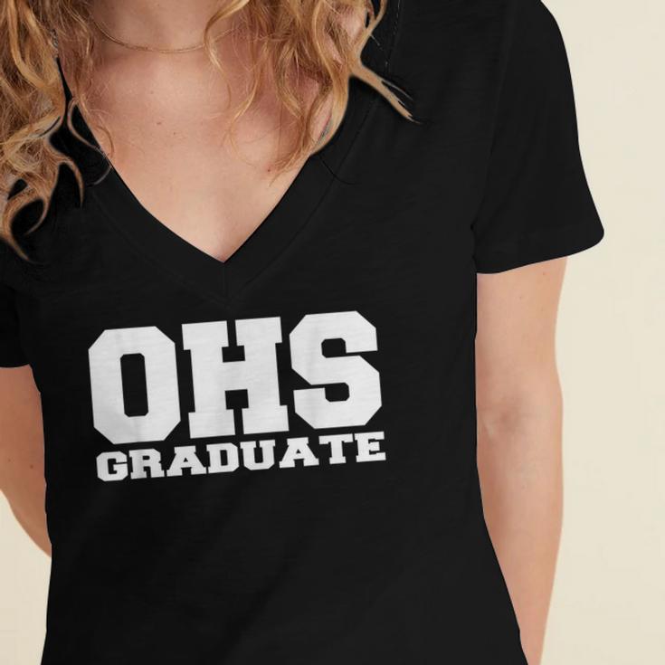 OHS High School Graduation Party Rival Game OHS Reunion Women's Jersey Short Sleeve Deep V-Neck Tshirt