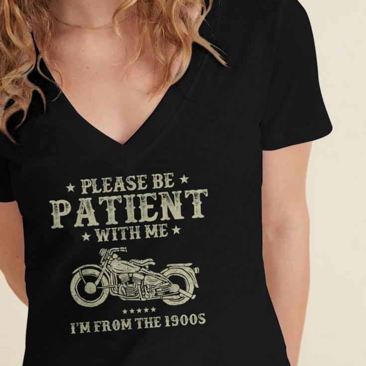 Old Biker I'm From The 1900s Motorcycle Classic Men Women's Jersey Short Sleeve Deep V-Neck Tshirt