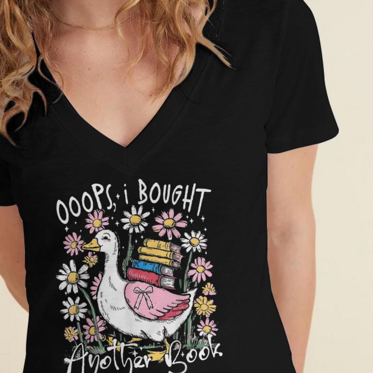 Oops I Bought Another Book Goose Bookish Women's Jersey Short Sleeve Deep V-Neck Tshirt