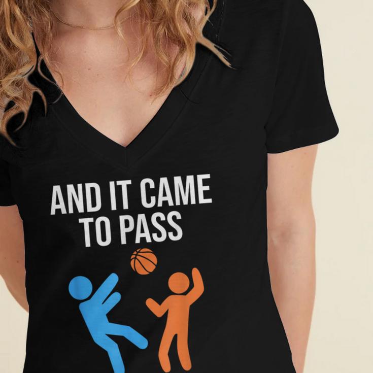 And It Came To Pass Book Of Mormon LDS Missionary Women's Jersey Short Sleeve Deep V-Neck Tshirt