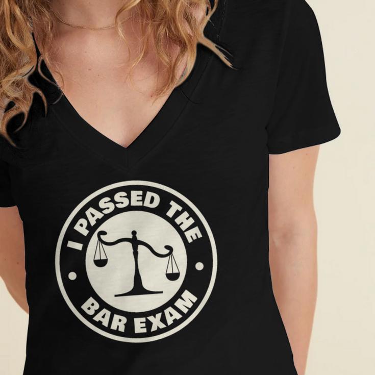 I Passed The Bar Exam For Law School Graduation Women's Jersey Short Sleeve Deep V-Neck Tshirt