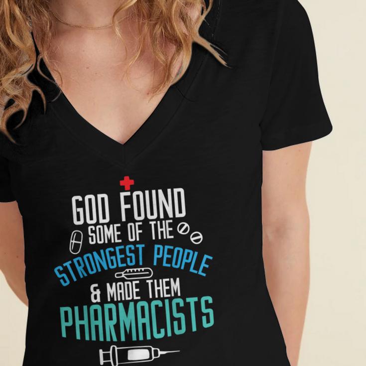 Pharmacist Christian Pharmacy Student PharmD Graduation Women's Jersey Short Sleeve Deep V-Neck Tshirt