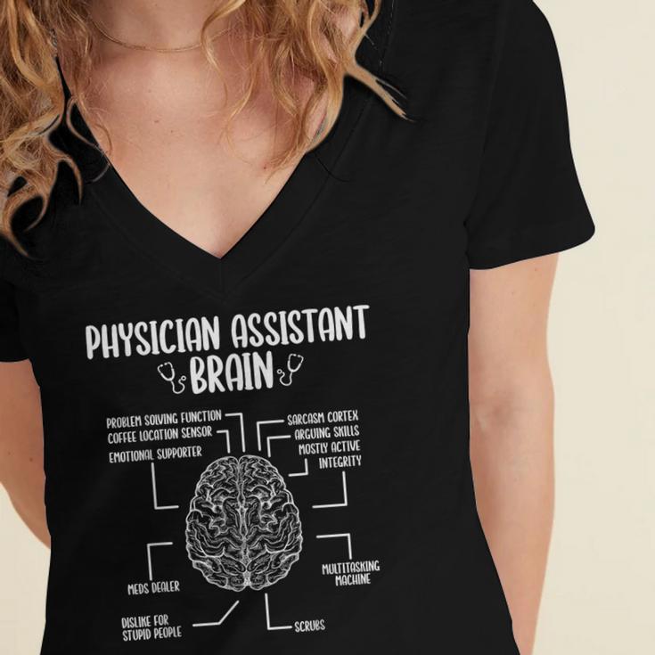 Physician Assistant Essentials PA Student Graduation Women's Jersey Short Sleeve Deep V-Neck Tshirt