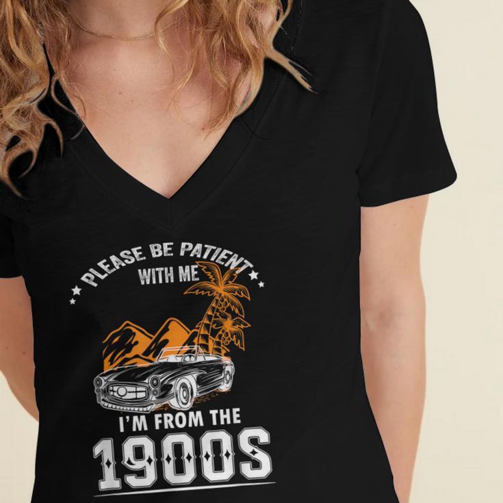 Please Be Patient I'm From The 1900s Classic Car Women's Jersey Short Sleeve Deep V-Neck Tshirt