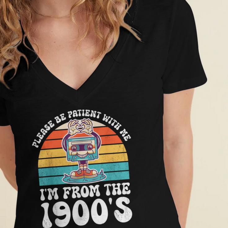 Please Be Patient With Me I'm From The 1900s Kawaii Women's Jersey Short Sleeve Deep V-Neck Tshirt Please Be Patient With Me I'm From The 1900s Kawaii Women's Jersey Short Sleeve Deep V-Neck Tshirt