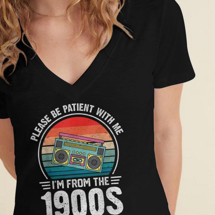 Please Be Patient With Me I'm From The 1900s Music Women's Jersey Short Sleeve Deep V-Neck Tshirt Please Be Patient With Me I'm From The 1900s Music Women's Jersey Short Sleeve Deep V-Neck Tshirt
