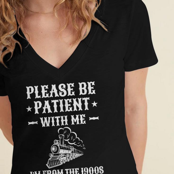 Please Be Patient I'm From The 1900s Old Men & Women Women's Jersey Short Sleeve Deep V-Neck Tshirt