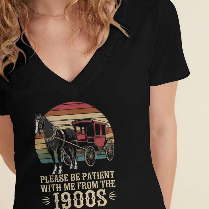 Please Be Patient With Me I'm From The 1900s Old Tee Women's Jersey Short Sleeve Deep V-Neck Tshirt Please Be Patient With Me I'm From The 1900s Old Tee Women's Jersey Short Sleeve Deep V-Neck Tshirt