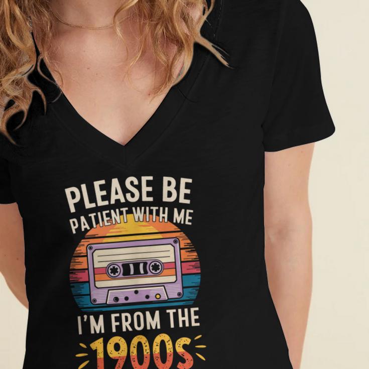 Please Be Patient With Me I'm From The 1900s Shirt Men Women Women's Jersey Short Sleeve Deep V-Neck Tshirt