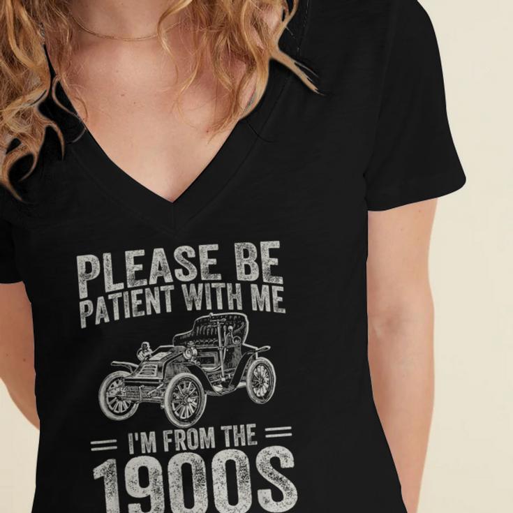 Please Be Patient I'm From The 1900s Vintage Car Women's Jersey Short Sleeve Deep V-Neck Tshirt Please Be Patient I'm From The 1900s Vintage Car Women's Jersey Short Sleeve Deep V-Neck Tshirt