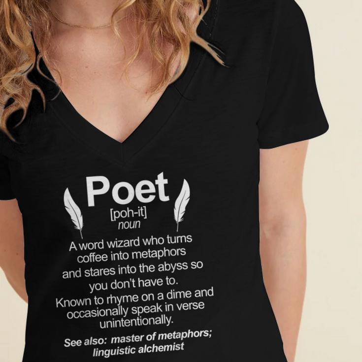 Poetry Poem Author Literature Book Lover Book Worm Poet Women's Jersey Short Sleeve Deep V-Neck Tshirt Poetry Poem Author Literature Book Lover Book Worm Poet Women's Jersey Short Sleeve Deep V-Neck Tshirt