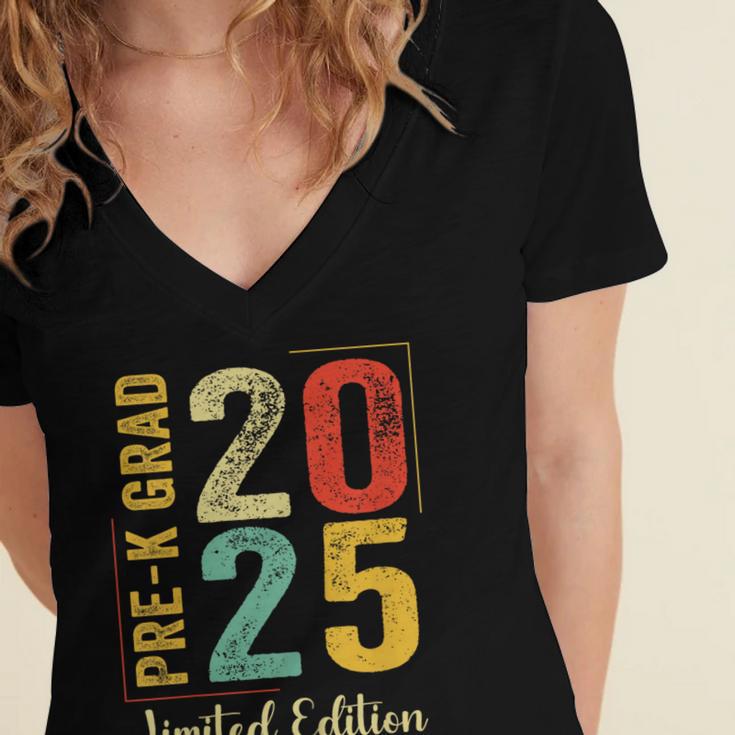 Pre-K Grad 2025 Pre-K Kids Prek Graduation Women's Jersey Short Sleeve Deep V-Neck Tshirt