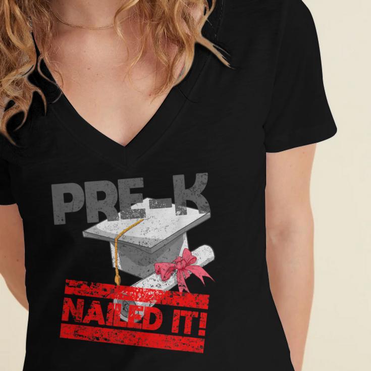 Pre-K Graduation Shirt Preschool GraduationShirt Women's Jersey Short Sleeve Deep V-Neck Tshirt