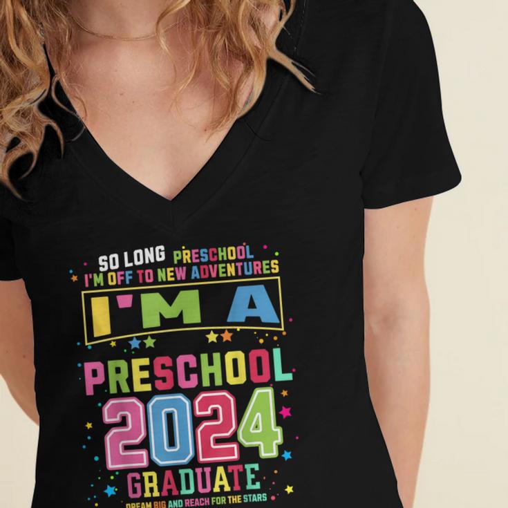 Pre School Graduation Idea For Kids & Preschool Graduation Women's Jersey Short Sleeve Deep V-Neck Tshirt